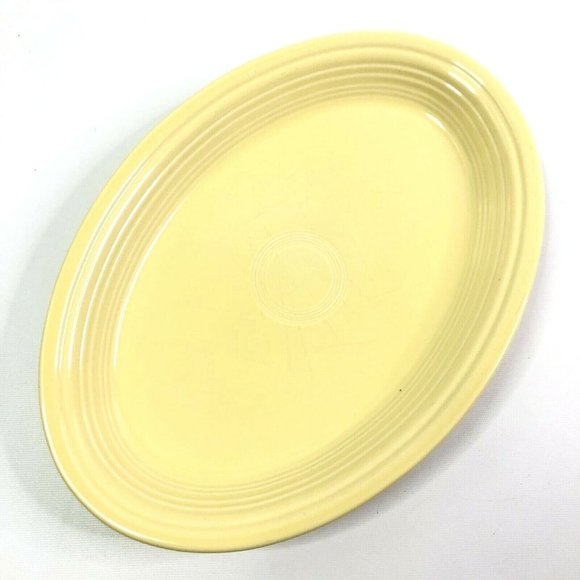 Fiesta Fiestaware Pastel Yellow Oval Platter 13" - Picture 1 of 7